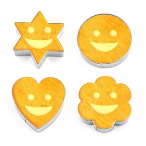 4 ensembles de moules à biscuits en acier inoxydable <span class=keywords><strong>Smiley</strong></span>, outils de découpe pour émoticônes, moules à biscuits créatifs <span class=keywords><strong>Smiley</strong></span> <span class=keywords><strong>Emoticon</strong></span> - Product Image 2