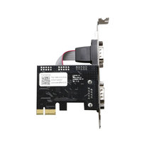 Tarjeta controladora serie PCIe a puerto dual RS232 DB9-Adaptador serie PCI Express para Windows/Linux