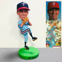 Figurine Bobbleheads en résine personnalisée cadeau Souvenirs de tête de Bobble de baseball en polyrésine fabriquée à la main personnalisée