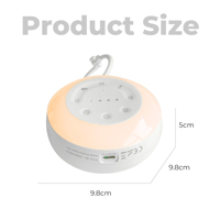Machine à bruit blanc portable pour bébé avec veilleuse rechargeable, utilisation longue durée, connectée au téléphone, pour dormir
