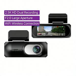 Caméra de tableau de bord GPS portable double objectif 2.5G pour voiture avec enregistreur vidéo grand angle 140°, WiFi, <span class=keywords><strong>SIM</strong></span>, plateforme Cloud DVR et application de visualisation en direct - Product Image 1