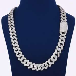 Collar de Cadena de Lujo de Plata de Ley 925 con Diamante Cultivado en Laboratorio, Joyería Premium para Hombre y Mujer, Regalo - Product Image 6