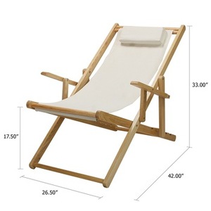 Chaise longue en <span class=keywords><strong>bois</strong></span> à rayures colorées, accessoire pour salon <span class=keywords><strong>et</strong></span> plage, 1/12 - Product Image 2