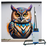 Máquina de pintura vertical altamente duradera, impresora de mural de pared UV 3D, máquina de pintura inteligente