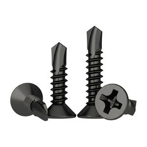 Vis autoperceuses à tête fraisée Phillips <span class=keywords><strong>en</strong></span> acier inoxydable noir 410, vis à tête plate Tek pour tôles de toiture M3.5-M5.5 - Product Image 1