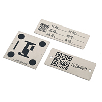 Placa de Identificación de Metal con Grabado Láser de Diseño Personalizado, Etiqueta con Logotipo Personalizado, Letra, Código QR de Moda, Placa de Identificación de Aluminio