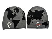 Gorro de Punto Acrílico Jacquard para Mujer, Estilo Europeo y Americano, con Pompón, para Fiestas, Esquí y Protección Contra el Frío, NUEVO 2025