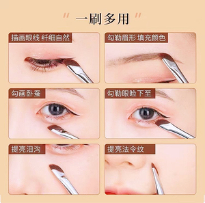 Vente en gros, <span class=keywords><strong>pinceau</strong></span> eye-liner coudé multi-usages, <span class=keywords><strong>pinceau</strong></span> <span class=keywords><strong>biseauté</strong></span> ultra-fin pour les paupières, <span class=keywords><strong>pinceau</strong></span> de maquillage en fibres synthétiques - Product Image 4