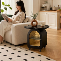 Table d'appoint mobile en fer forgé motif trèfle à quatre feuilles, meuble de rangement créatif pour canapé et chevet, armoire d'appoint pour chambre à coucher