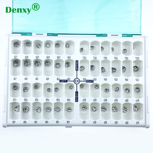 Denxy <span class=keywords><strong>Couronne</strong></span> <span class=keywords><strong>dentaire</strong></span> pédiatrique de qualité A+ préfabriquée en acier inoxydable pour molaires primaires, protection orthodontique manuelle, Classe II - Product Image 4
