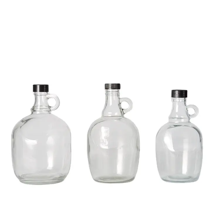 4 liter clear wine containers california wine jars glass beer growler large capacity liquor bottle with a handle