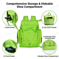 Sac à dos multifonctionnel imperméable avec fermeture éclair, logo personnalisé, compartiment à chaussures antidérapant, design tendance, capacité de 29 L pour la randonnée