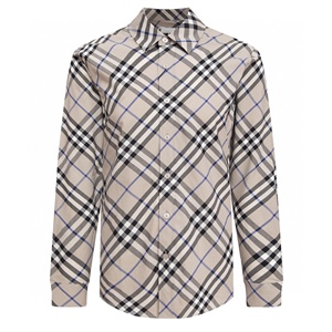 Camisa Burberry con Patrón de Diamantes Negros para Hombre, Corte Entallado, Clásica, Casual, Formal, para Otoño - Product Image 2