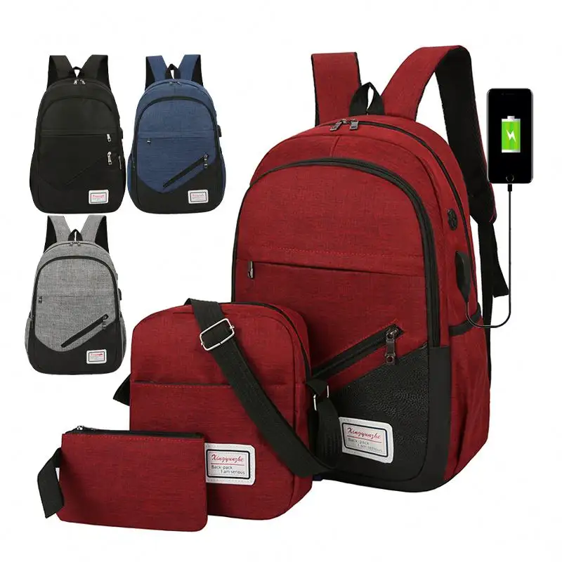 Toptan hafif 18 inç 3 adet set okul sırt çantası ücretsiz özel sırt çantası laptop sırt çantaları