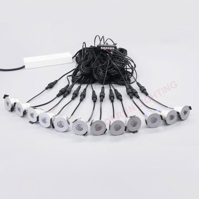 Recessed Display Mini Spot Light Low Voltage Small 3W DC12V LED Spot Lamp Downlight with Transformer for Bedroom
