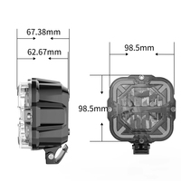 Lámpara de Trabajo LED de 65W con Certificación E-Mark, IP67 Impermeable, 9-32V, 6000LM, Luz Auxiliar Todoterreno para Camionetas 4x4 y ATV