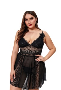 Lencería sexy de encaje de seducción, talla grande, de una pieza, 1852 - Product Image 5