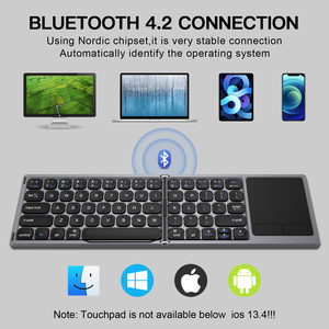 Đa-Thiết Bị Tương Thích Có Thể Gập Lại Cho Bluetooth Bàn Phím Với Touchpad Cho IOS Android Cửa Sổ Máy Tính Xách Tay Máy Tính Bảng Điện Thoại Thông Minh - Product Image 3
