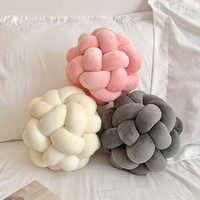 Trendiges Rundes 8cm Weiches Nordisches Schlafzimmer-Sofa Handgefertigtes Kugel-Spandex-Knotenkissen Zierkissen