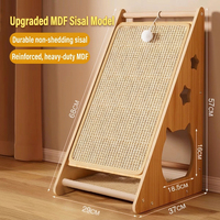 Griffoir pour chat en sisal avec nid en bois anti-griffures, canapé, coussin à griffes résistant à l'usure, lit pour chat - pour affûter les griffes