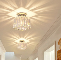 ENSEMBLE Led Plafonniers Cristal Abat-Jour Noir Or Salon Chambre Moderne Rond Carré Décoratif Plafonnier E27