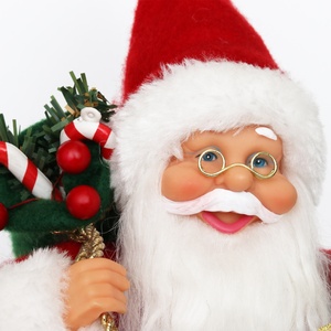 Babbo <span class=keywords><strong>Natale</strong></span> Elettrico Animato con Musica e Danza, Decorazione Natalizia Rossa Fatta a Mano Personalizzabile 7-10 Pollici, Ecologica - Product Image 6