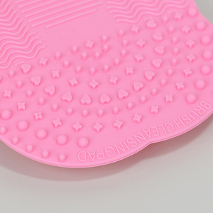 Silicone Facial Cleansing Brush Pink Manual Makeup Remover Pad For Face Cleaning - Product Image 1