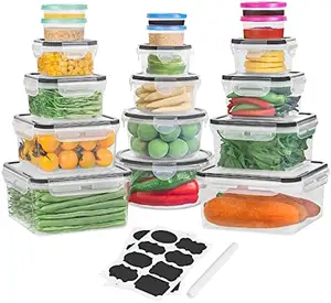 24 Stuks Luchtdichte Voedselopslag Container Set Bpa Gratis Plastic Keuken En Pantry Organisatie Maaltijd Voorbereiding Lunch Container Met Deksel