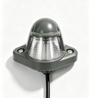 Lampe de plaque d'immatriculation à 3 LED blanches, étanche, avec support métallique, remplacement pour camions lourds, remorques, fourgonnettes, camping-cars