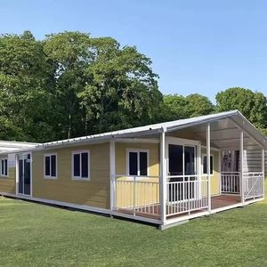Đúc sẵn prefab miễn phí vận chuyển 20ft thép cách âm biệt thự xách tay 40ft mở rộng container nhà nhà với 3 phòng ngủ - Product Image 1