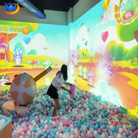Sistema de Proyección Interactiva AR para Interiores, Plug & Play, con Más de 80 Juegos, Sensor Infrarrojo, Proyector Virtual 3D para Área de Juegos Infantil