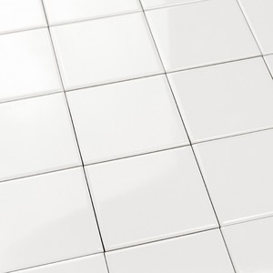 Carrelage blanc pur brillant 10x10 cm, épaisseur 6,8 mm, bords irréguliers pour revêtement mural et sol - Product Image 5