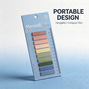 Blocs-notes adhésifs Morandi 10 couleurs pour la planification et la décoration de carnets - Product Image 4