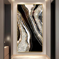 Affiche murale abstraite de luxe encadrée, art mural pour salon, hôtel, bureau, porche, décoration, peinture en porcelaine cristalline imprimée en 3D HD