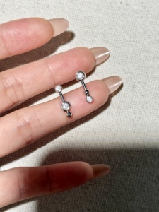 UM Jewelry 925 <b>Silver</b> <b>Stud</b> Earrings Twin Stars White Zircon Trendy Unisex Wedding Party Anniversary Gift Daily Wear - Product Image 4