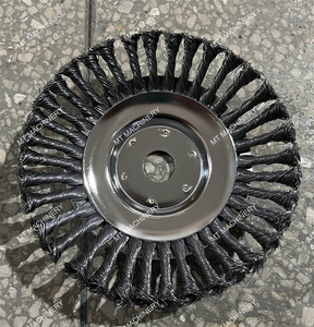 6 8 Inch Grass Weed Brush Cutter Blade Stainless Steel Wire Wheel Trimmer Head <b>Gasoline</b> Powered Black for Garden Cleaning Tool - Product Image 2