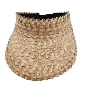 หมวกปีกกว้างสานจากฟางธรรมชาติสำหรับสุภาพสตรี ฤดูใบไม้ผลิ/ฤดูร้อน ปี 2024 เหมาะสำหรับกิจกรรมกลางแจ้ง ตกปลา ลำลอง ฮาวาย ชายหาด ท่องเที่ยว - Product Image 2