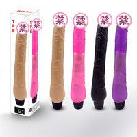Big Jelly Dildo einfach vibrierender Klitoris vibrator Transparenter großer Penis