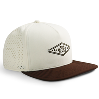 Topi Snapback Unisex Gaya Vintage HS46 Tahan Air Berlubang Laser Grosir Logo Kustom untuk Aktivitas Luar Ruangan, Berperahu, Pantai