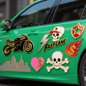 Autocollants de voiture en vinyle découpés sur mesure, résistants aux intempéries et imperméables, avec logo de marque multicolores, pour pare-chocs de camionnette et de camion - Product Image 2