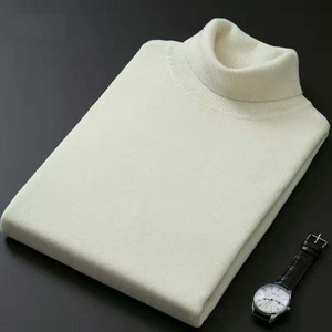 <span class=keywords><strong>Jersey</strong></span> de <span class=keywords><strong>cuello</strong></span> <span class=keywords><strong>alto</strong></span> de Cachemira liso Casual de manga larga en blanco suéter de moda para <span class=keywords><strong>hombre</strong></span> traje - Product Image 6