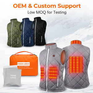 Gilet chauffant USB 5V, 4 zones chauffantes, léger, chaud pour l'hiver, pour le travail <span class=keywords><strong>en</strong></span> extérieur, vêtements chauffants personnalisés OEM - Product Image 5