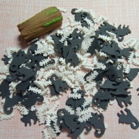 Lot de 500g de tranches d'argile polymère en forme de chat noir et d'arêtes de poisson blanches, paillettes pour slime, coupes de boules de neige et remplissage de résine artisanale