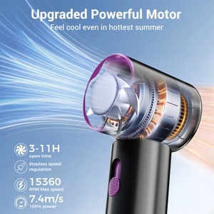 Ventilateur portable rechargeable 3000 mAh, mini turbo, à piles, type climatiseur, pour extérieur - Product Image 5