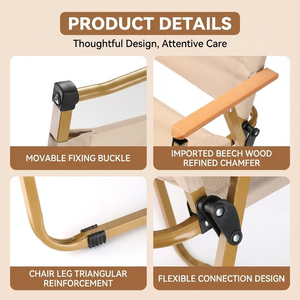 Cắm trại đồ nội thất Gấp Cắm Trại ghế-nhiệm vụ nặng nề 120kg tải Công suất thiết kế hiện đại di động thân thiện với môi cho cắm trại ngoài trời - Product Image 4