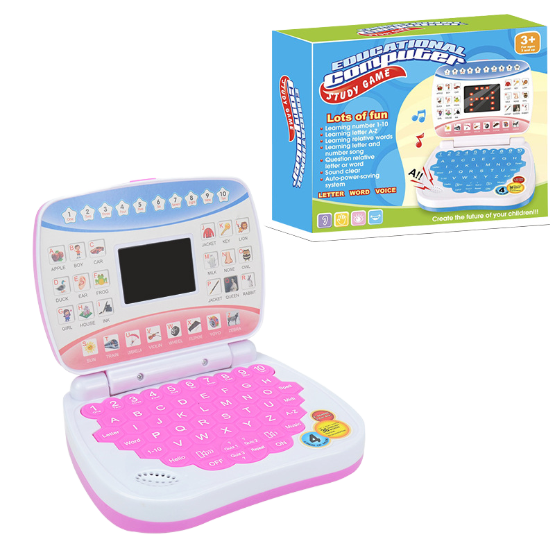 Ordinateur Portable Éducatif Enfant – Tablette LED, Piano, 8 Modes, 1-4 Ans, Cadeau