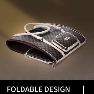 Lüks PVC Kare Fermuarlı Yumuşak Kenarlı Evcil Hayvan Taşıma Çantası, 7 kg'a Kadar Kediler ve Köpekler için Katlanabilir Taşınabilir - Product Image 4