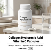 Cápsulas de Colágeno, Ácido Hialurónico y Vitamina C OEM ODM, 60 Unidades, Cápsulas de Cápsula Dura, Suplemento Dietético