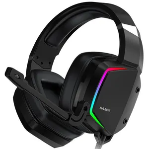 SAMA Wired Headphone Bass Surround Soft Memory Earmuffs Casque Audifonos Laptop Nintend Games Gaming Headsets
