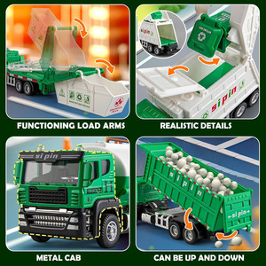 Friction Power Toys Diecast <strong>Garbage</strong> <strong>Truck</strong> Toy Tanker <strong>Trucks</strong> Alloy <strong>Mini</strong> Dump <strong>Truck</strong> Inertial Sanitation Vehicle for Toddlers - Product Image 5